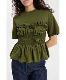 セシリーバンセン Cecilie Bahnsen VILDE TOP Tシャツ カットソー 半袖 S イエロー /HK ■OS レディース WOMEN【CECILIE BAHNSEN】VILDE T-SHIRT (トップス / Tシャツ