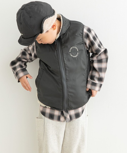URBAN RESEARCH DOORS（アーバンリサーチドアーズ）の「リバーシブルボアベスト(KIDS)（ベスト・キッズ・グリーン系その他/グレー系その他・105/120/135）」の7枚目の写真