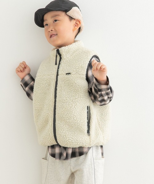 URBAN RESEARCH DOORS（アーバンリサーチドアーズ）の「リバーシブルボアベスト(KIDS)（ベスト・キッズ・グリーン系その他/グレー系その他・105/120/135）」の16枚目の写真