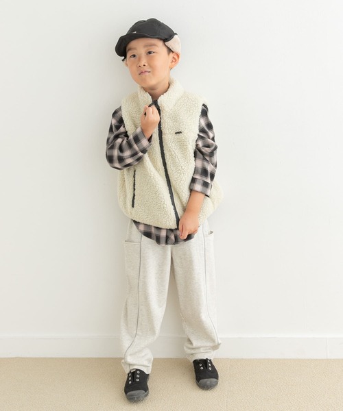 URBAN RESEARCH DOORS（アーバンリサーチドアーズ）の「リバーシブルボアベスト(KIDS)（ベスト・キッズ・グリーン系その他/グレー系その他・105/120/135）」の18枚目の写真