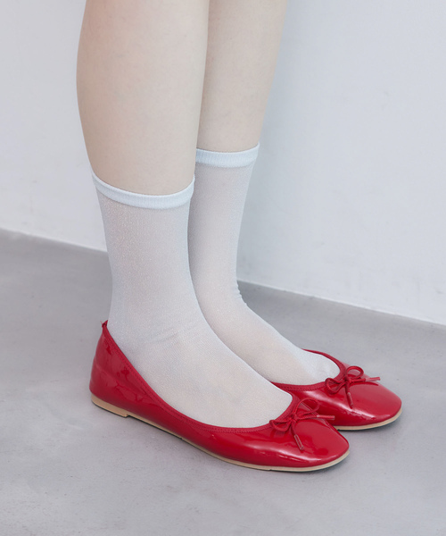 ROPE' PICNIC（ロペピクニック）の「シアーラメソックス（ソックス/靴下・レディース・グリーン系その他/ピンク/シルバー/ブラック・FREE）」の9枚目の写真