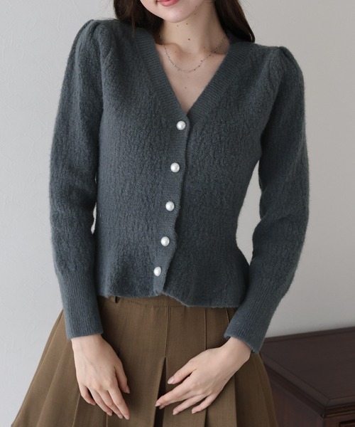 ペプラムニットカーディガン ペプラムニットカーディガン（ニット/セーター）｜BLUEEAST
