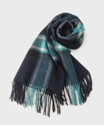 ◆【洗える／チェック柄】ウォッシャブルウールストール