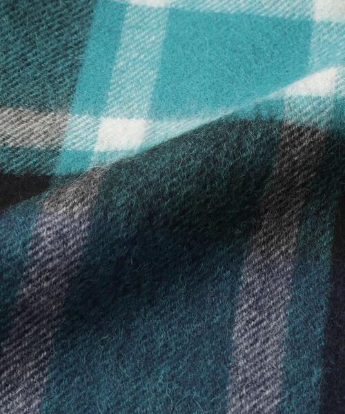 INDIVI（インディヴィ）の「◆【洗える／チェック柄】ウォッシャブルウールストール（ストール/ショール・レディース・ベージュ系1/ネイビー系1/ライトグリーン・00）」の6枚目の写真
