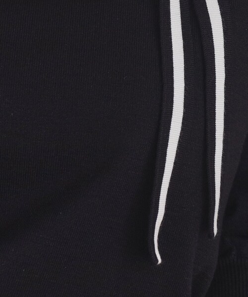 index（インデックス）の「バイカラーボウタイプルニット【洗濯機洗い可】（ニット/セーター・レディース・オフホワイト/ブラック/パープル・36/38/40/42）」の11枚目の写真