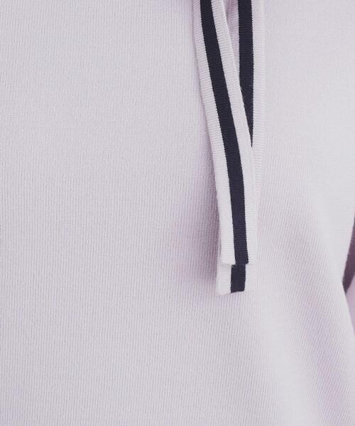 index（インデックス）の「バイカラーボウタイプルニット【洗濯機洗い可】（ニット/セーター・レディース・オフホワイト/ブラック/パープル・36/38/40/42）」の15枚目の写真