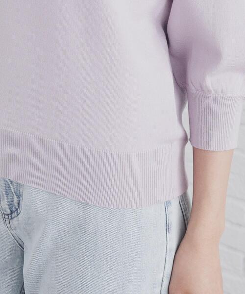 index（インデックス）の「バイカラーボウタイプルニット【洗濯機洗い可】（ニット/セーター・レディース・オフホワイト/ブラック/パープル・36/38/40/42）」の21枚目の写真