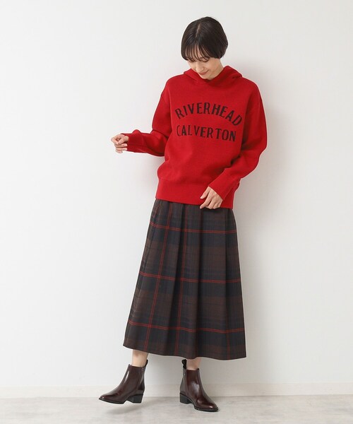 Dessin（デッサン）の「◆【洗える】チェック柄タックプリーツスカート(XS~L)（スカート・レディース・ブルー系その他3/スモーキーグリーン系2/ブラウン系その他2・00/03/02/01）」の11枚目の写真