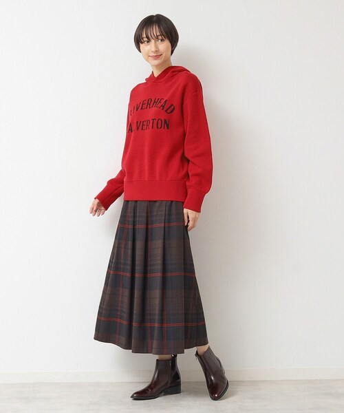 Dessin（デッサン）の「◆【洗える】チェック柄タックプリーツスカート(XS~L)（スカート・レディース・ブルー系その他3/スモーキーグリーン系2/ブラウン系その他2・00/03/02/01）」の12枚目の写真