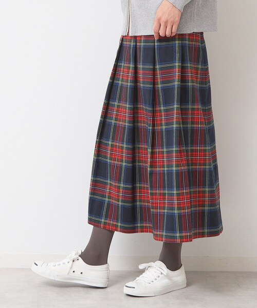 Dessin（デッサン）の「◆【洗える】チェック柄タックプリーツスカート(XS~L)（スカート・レディース・ブルー系その他3/スモーキーグリーン系2/ブラウン系その他2・00/03/02/01）」の15枚目の写真