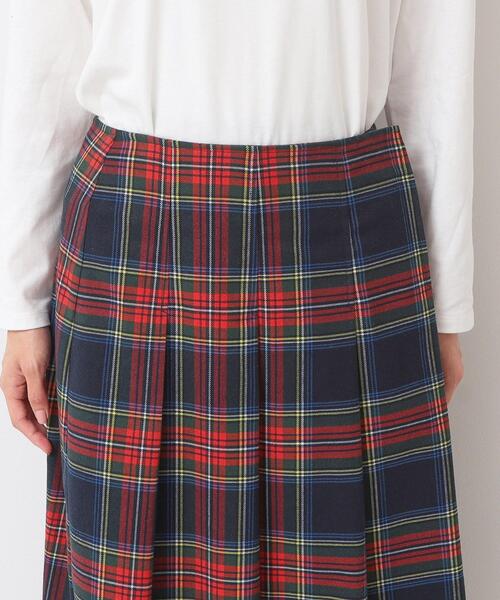 Dessin（デッサン）の「◆【洗える】チェック柄タックプリーツスカート(XS~L)（スカート・レディース・ブルー系その他3/スモーキーグリーン系2/ブラウン系その他2・00/03/02/01）」の21枚目の写真