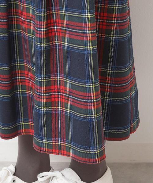 Dessin（デッサン）の「◆【洗える】チェック柄タックプリーツスカート(XS~L)（スカート・レディース・ブルー系その他3/スモーキーグリーン系2/ブラウン系その他2・00/03/02/01）」の4枚目の写真