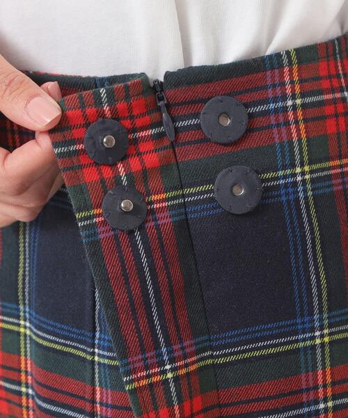 Dessin（デッサン）の「◆【洗える】チェック柄タックプリーツスカート(XS~L)（スカート・レディース・ブルー系その他3/スモーキーグリーン系2/ブラウン系その他2・00/03/02/01）」の5枚目の写真