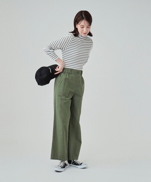 DRESKIP（ドレスキップ）の「◆【高レビュー】なめらかとろみインナータートル（Tシャツ/カットソー・レディース・ホワイト系5/オフホワイト/ブラック/ライトオレンジ系/ライトブルー/ライトグレー/グリーン系・04/02/03）」の14枚目の写真