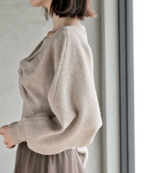 rps（アールピーエス）の「リボンデザインニットカーデ＋キャミアンサンブル（カーディガン/ボレロ・レディース・マスタード/杢グレー/ベージュ系その他3/ブラック/ブルー/ボルドー・フリー）」の12枚目の写真