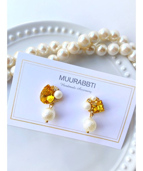 VIBGYOR(ヴィブジョー)の「【MUURABBTI】ビジューとパールピアス(MA)(ピアス(両耳用)・レディース・バイオレット/アクア/コバルトブルー/エメラルド/その他/その他1・FREE)」の6枚目の写真