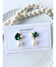 【MUURABBTI】ビジューとパールピアス(MA)