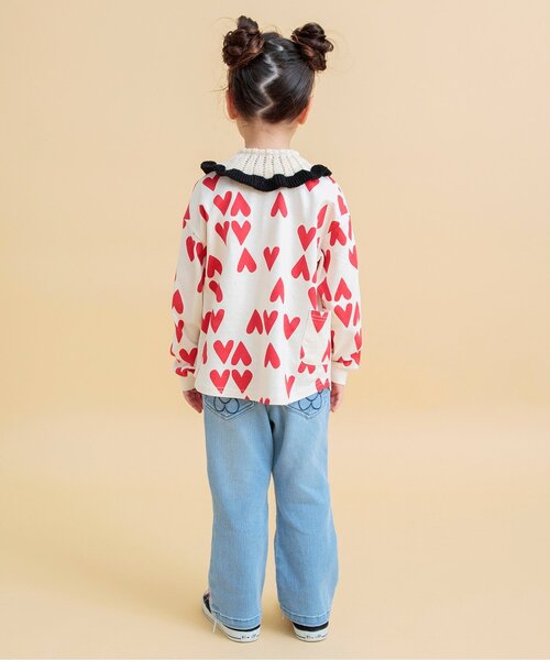 BREEZE（ブリーズ）の「【どっちも正解】DAISUKI 総柄ロンT（Tシャツ/カットソー・キッズ・レインボー/オレンジ/ブラック/アイボリー/グレー/ベージュ・140/100/120/130/90/80/110）」の13枚目の写真