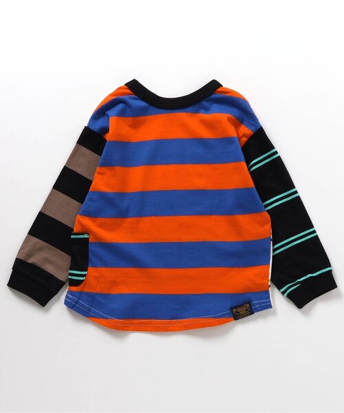 BREEZE（ブリーズ）の「【どっちも正解】DAISUKI 総柄ロンT（Tシャツ/カットソー・キッズ・レインボー/オレンジ/ブラック/アイボリー/グレー/ベージュ・140/100/120/130/90/80/110）」の8枚目の写真