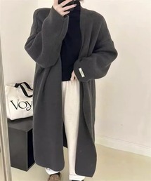 ニットロングカーディガン