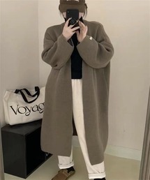 ニットロングカーディガン
