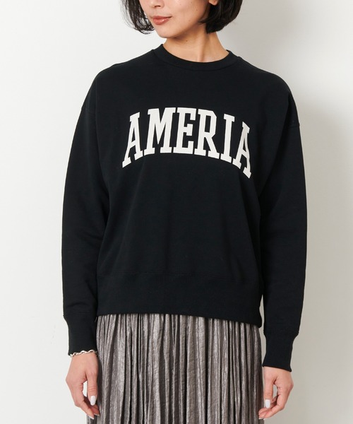 AMERIAロゴ裏毛スウェット