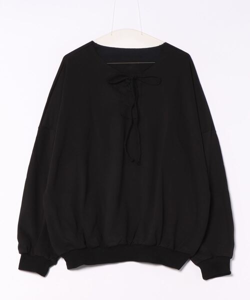 BARRETTA（バレッタ）の「フロントレースアップﾌﾟﾙｵｰﾊﾞｰ（スウェット・レディース・グレー/ブラック・FREE）」の8枚目の写真