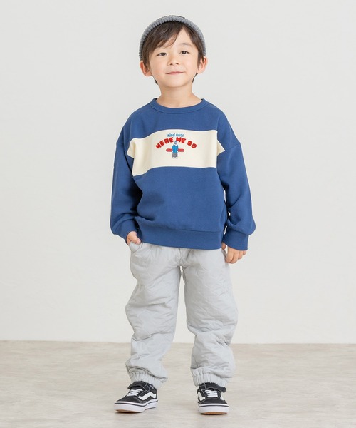 DILASH（ディラッシュ）の「クマ刺繍トレーナー（スウェット・キッズ・グレー/ネイビー・130/140/100/110/120/90）」の2枚目の写真