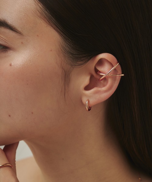 ; semicolon イヤーカフなし Moon Silhouette イヤーカフ/イヤリング アシンメトリー | popy-k