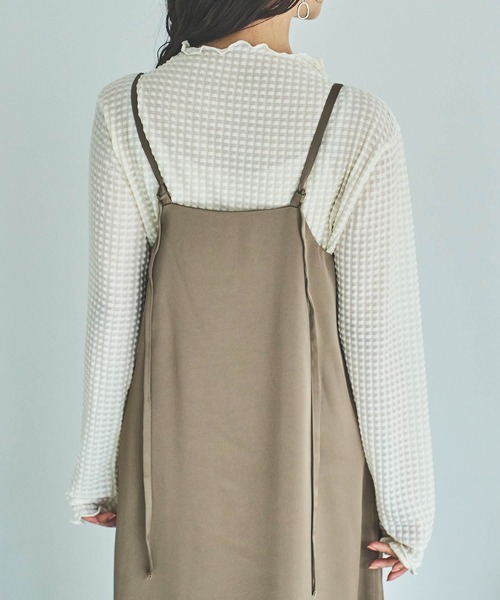 mil(ミル)の「【150㎝前後の小柄さんサイズ】マットサテンキャミワンピース(ワンピース・レディース・カーキ/モカ/チャコールグレー・S/XS)」の20枚目の写真
