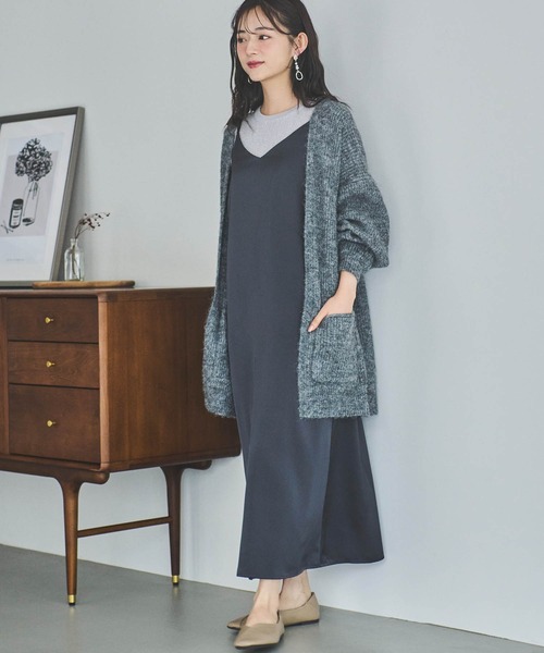 mil(ミル)の「【150㎝前後の小柄さんサイズ】マットサテンキャミワンピース(ワンピース・レディース・カーキ/モカ/チャコールグレー・S/XS)」の8枚目の写真