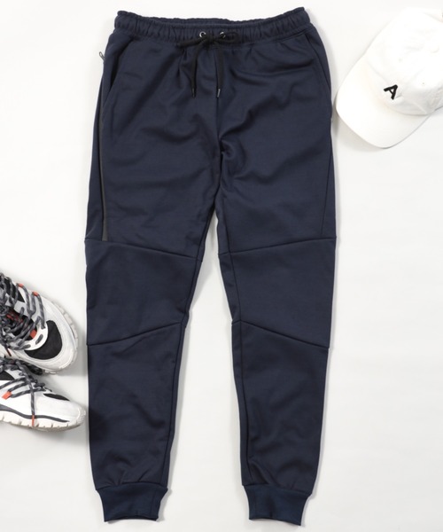 NYLAUS（ナイラス）の「防風 裏フリース サイドジップ 切り替え イージー スウェットジョガーパンツ（スウェットパンツ・メンズ・ブラック/その他/ネイビー/杢グレー・L/M/LL）」の4枚目の写真