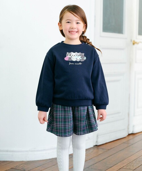 ANY（エニィ）の「裏シャギーアニマルトレーナー（スウェット・キッズ・ライラック系/ネイビー系/ベージュ系・140/150）」の6枚目の写真