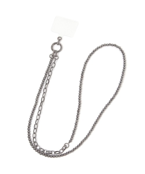 LAKOLE（ラコレ）の「メタルビーズコンビショルダーストラップ / 152950（スマホグッズ・レディース・ブラック/その他1・FREE）」の2枚目の写真