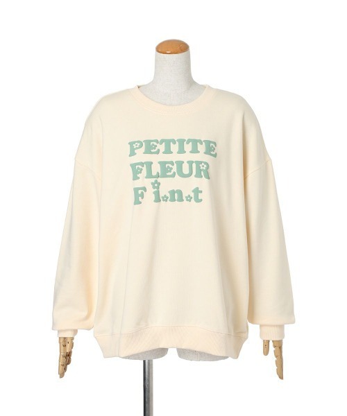 F i.n.t（フィント）の「70’sフラワーロゴ発泡プリントスウェット/fint　フィント（スウェット・レディース・アイボリー/モーブ系/ライトブルー・FREE）」の11枚目の写真