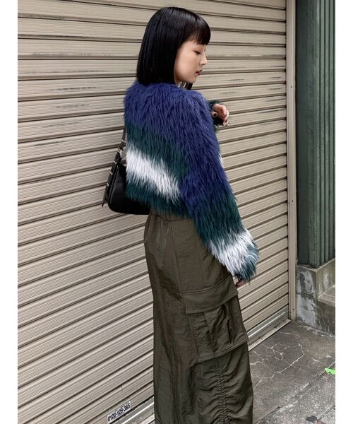 MURUA（ムルーア）の「シャイニーカーゴマキシスカート（スカート・レディース・カーキ/ブラック/ライトグレー・2/1）」の11枚目の写真