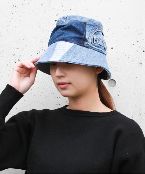 THRIFTY LOOK/スリフティールック DENIM HAT デニムハット リメイク