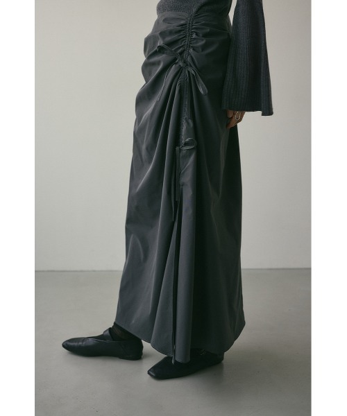 STYLEMIXER(スタイルミキサー)の「サイドギャザースカート(スカート・レディース・グリーン/ブラック/グレー・SMALL/MEDIUM)」の17枚目の写真