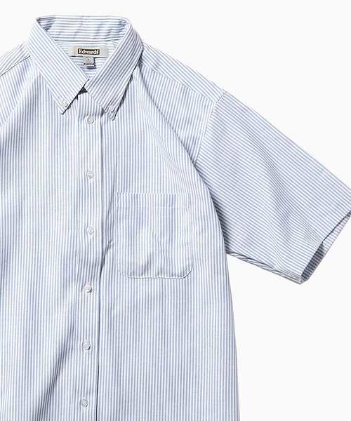 ROOPTOKYO（ループトウキョウ）の「Edwards/エドワーズ Relax Fit レギュラーカラーシャツ オックスフォードシャツ　ボタンダウンシャツ（シャツ/ブラウス・メンズ・ブルー系その他/ホワイト/ライトグレー/バーガンディー/グレー系その他・M/L/XL）」の4枚目の写真