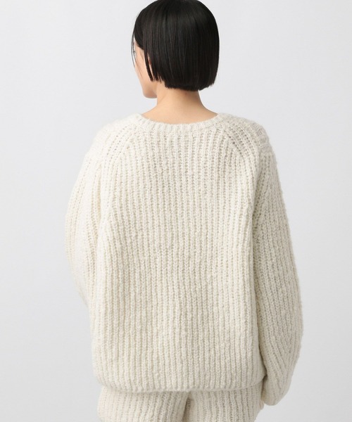 A part by(アパートバイ)の「【セットアップ対応】ファンシーラメプルオーバー_長袖(ニット/セーター・レディース・アイボリー/ブラウン・FREE)」の8枚目の写真