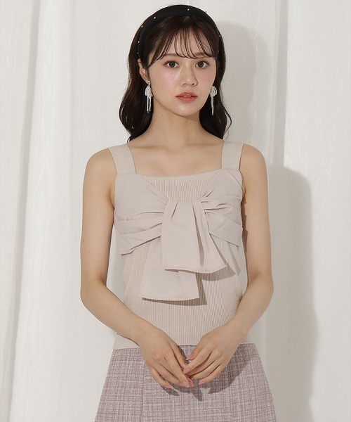 WILLSELECTION(ウィルセレクション)の「フリルカーディガン×リボンキャミセット(カーディガン/ボレロ・レディース・ブラック/ブルー/ピンク/ベージュ・FREE)」の20枚目の写真