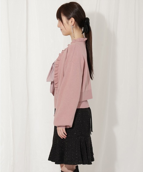 WILLSELECTION(ウィルセレクション)の「フリルカーディガン×リボンキャミセット(カーディガン/ボレロ・レディース・ブラック/ブルー/ピンク/ベージュ・FREE)」の17枚目の写真