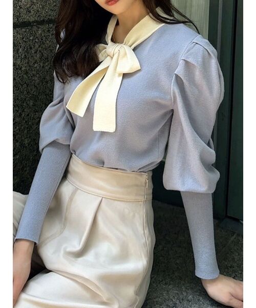 Rene ボウタイニット　34 RESEXXY（リゼクシー）の「ボウタイニットトップス（ニット/セーター