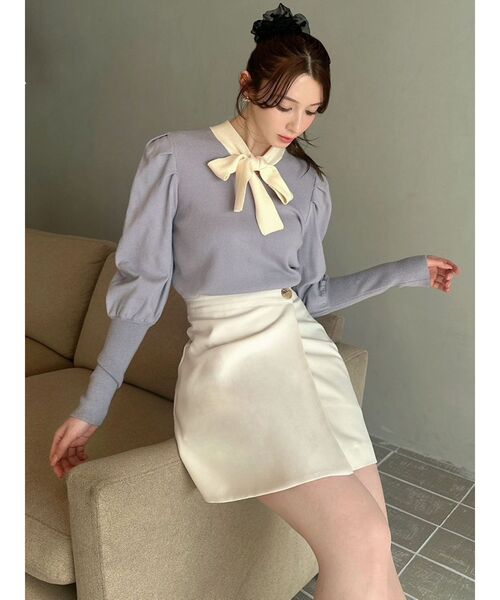 RESEXXY（リゼクシー）の「ボウタイニットトップス（ニット/セーター