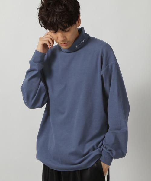 LAKOLE(ラコレ)の「タートルネック刺繍T / 204477(Tシャツ/カットソー・メンズ・ブルー/ブラック/ホワイト・MEDIUM/LARGE)」の3枚目の写真