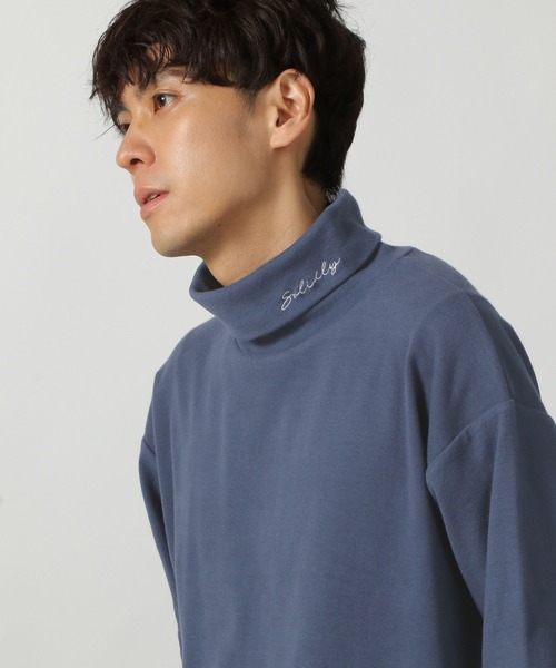 LAKOLE(ラコレ)の「タートルネック刺繍T / 204477(Tシャツ/カットソー・メンズ・ブルー/ブラック/ホワイト・MEDIUM/LARGE)」の10枚目の写真