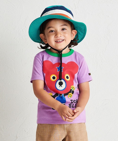 DOUBLE_B(ダブルビー)の「All-Stars半袖Tシャツ(Tシャツ/カットソー・キッズ・グリーン系その他2/アイボリー/パープル/マスタード・120cm/110cm/130cm/100cm/90cm/80cm)」の1枚目の写真