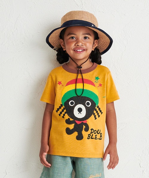 DOUBLE_B(ダブルビー)の「All-Stars半袖Tシャツ(Tシャツ/カットソー・キッズ・グリーン系その他2/アイボリー/パープル/マスタード・120cm/110cm/130cm/100cm/90cm/80cm)」の4枚目の写真