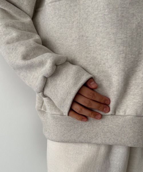 CANAL JEAN(キャナルジーン)の「El mar スタンドヘンリーネックトレーナー 裏起毛(スウェット・レディース・オートミール/グレー・ONE SIZE)」の7枚目の写真