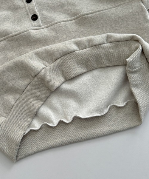 CANAL JEAN(キャナルジーン)の「El mar スタンドヘンリーネックトレーナー 裏起毛(スウェット・レディース・オートミール/グレー・ONE SIZE)」の8枚目の写真